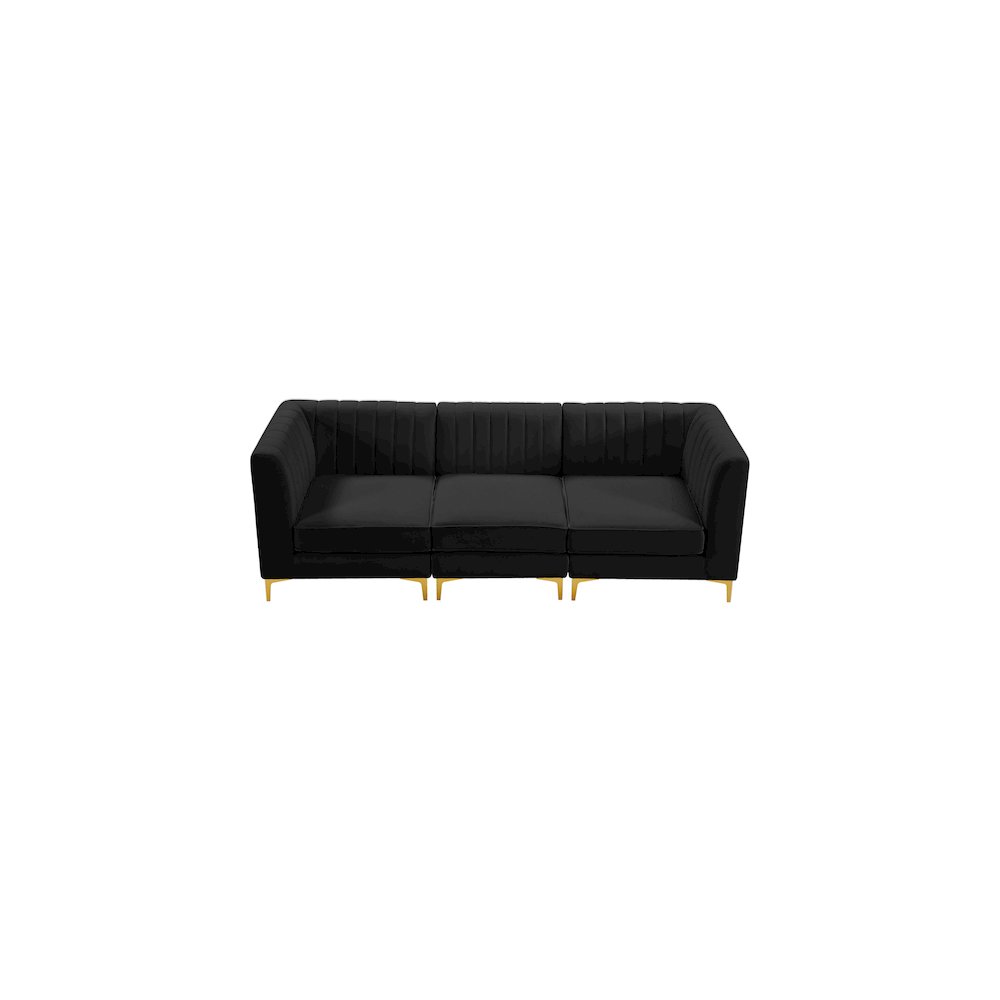 Alina Black Velvet Modular Sofa. Picture 6