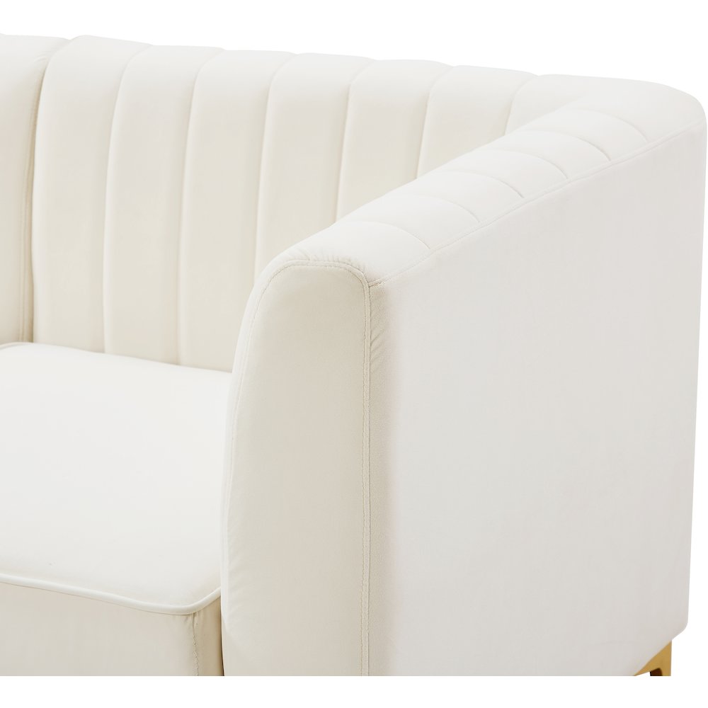 Alina Cream Velvet Modular Sofa. Picture 11