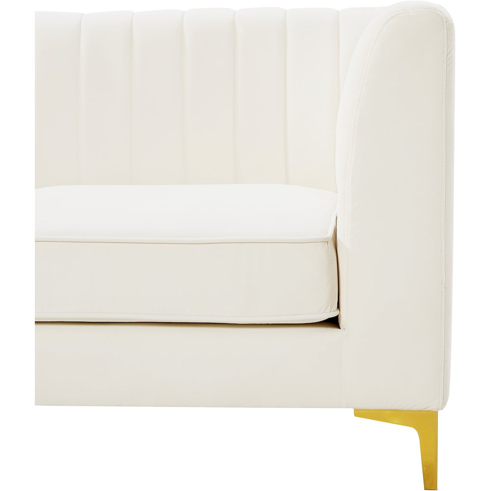 Alina Cream Velvet Modular Sofa. Picture 12