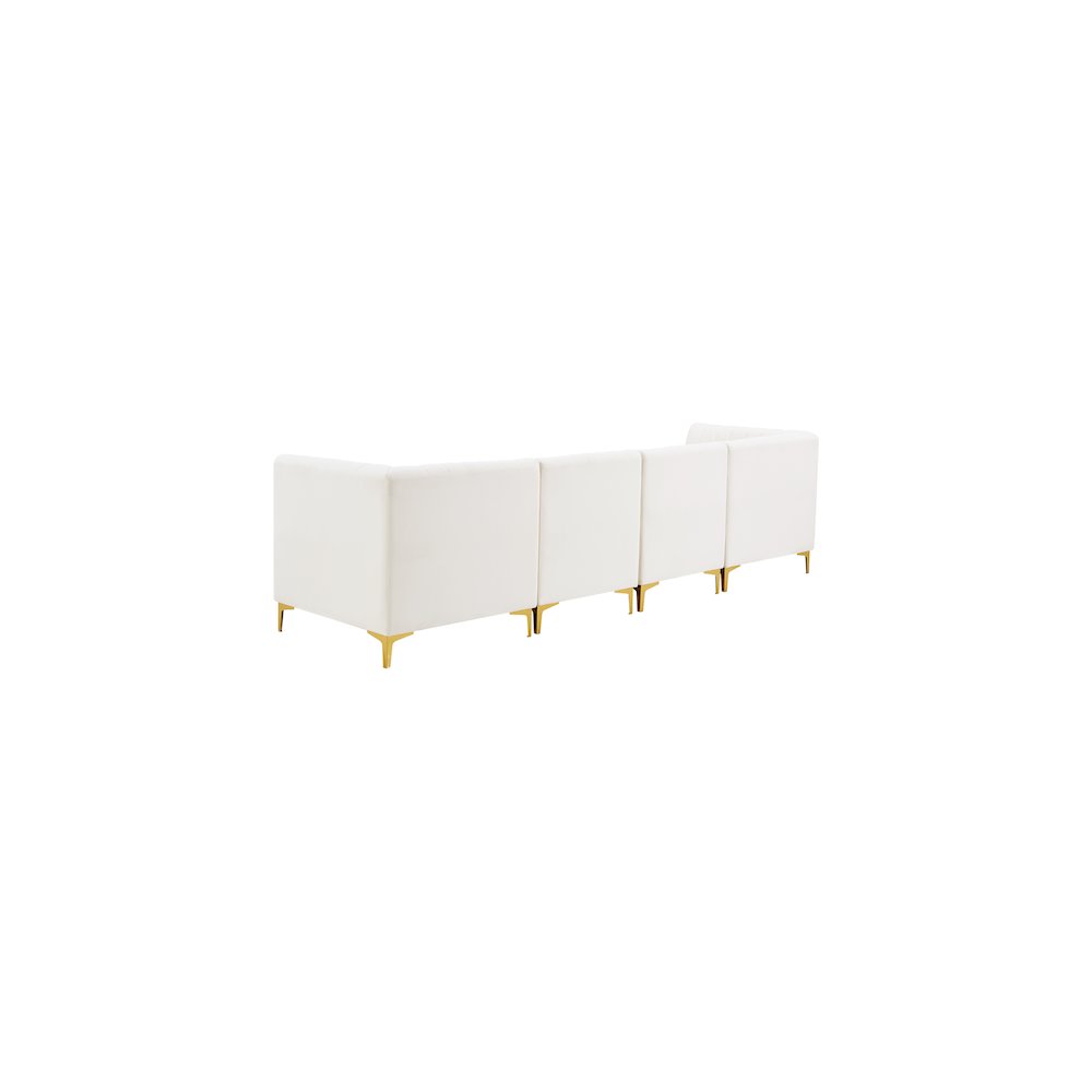 Alina Cream Velvet Modular Sofa. Picture 4