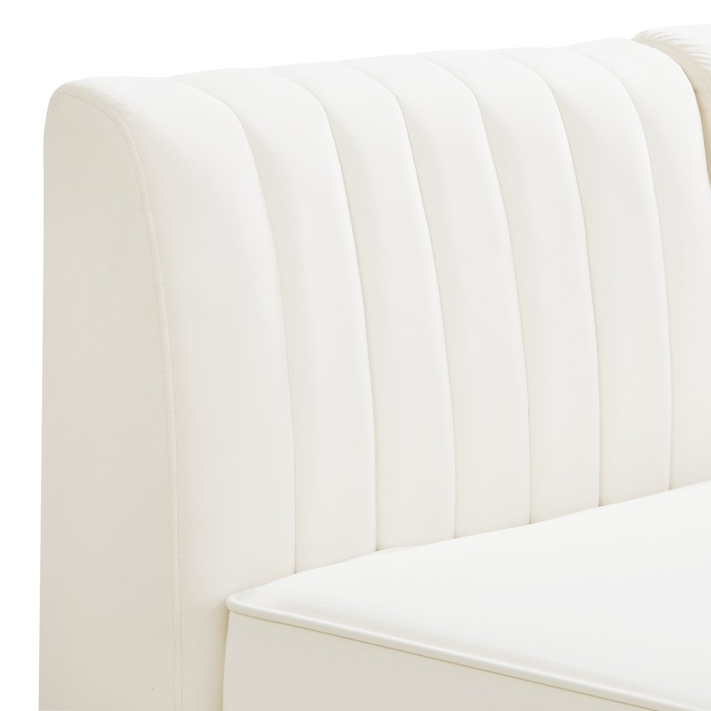 Alina Cream Velvet Modular Sofa. Picture 8