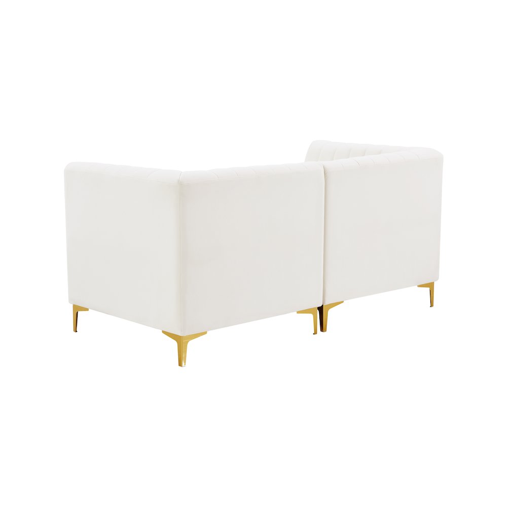 Alina Cream Velvet Modular Sofa. Picture 4