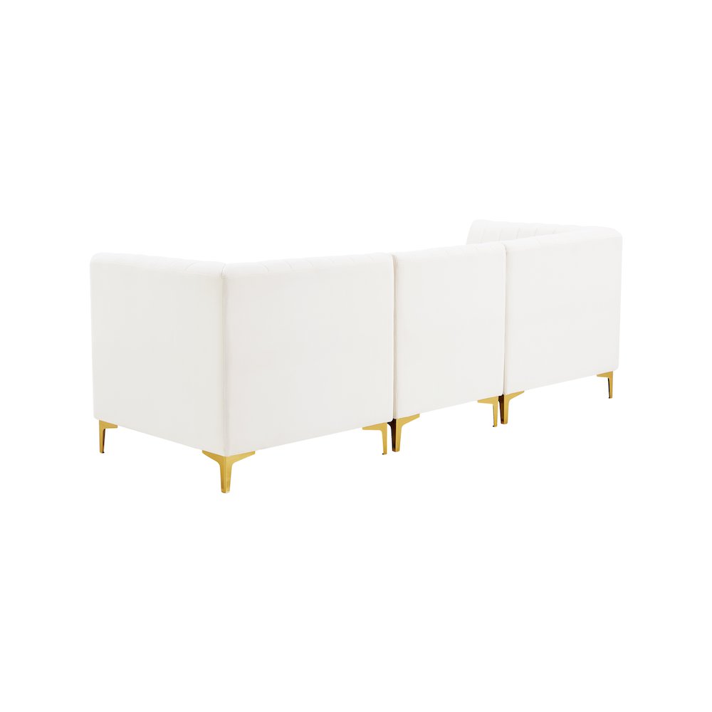 Alina Cream Velvet Modular Sofa. Picture 4