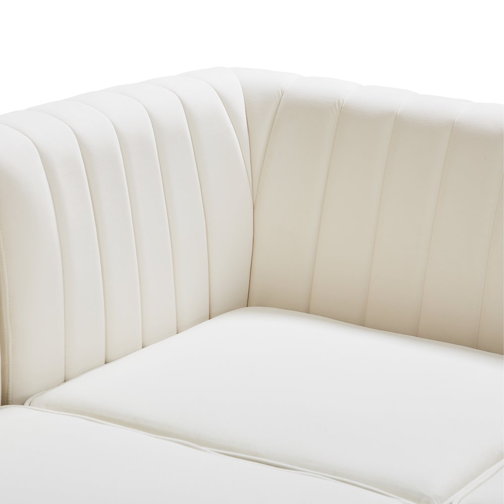 Alina Cream Velvet Modular Sectional. Picture 9