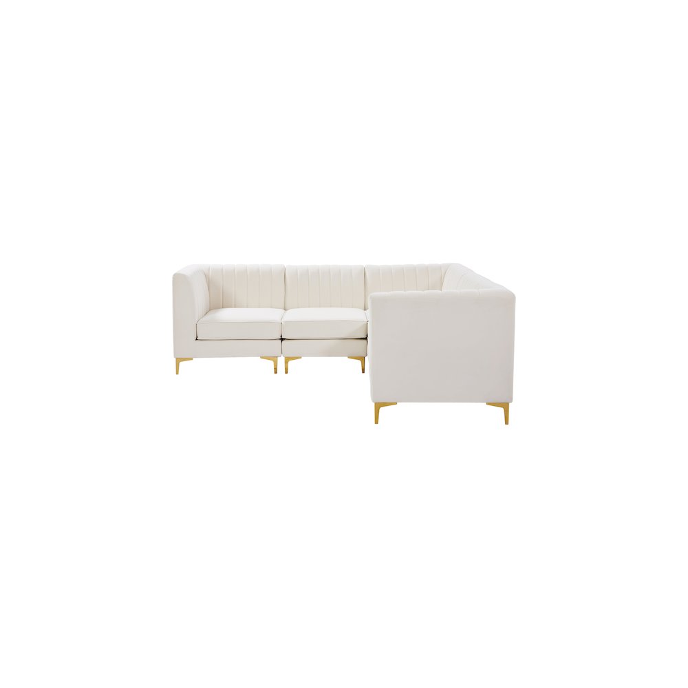 Alina Cream Velvet Modular Sectional. Picture 6
