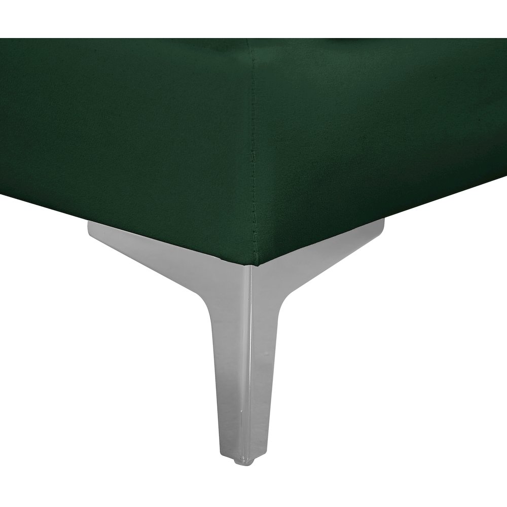 Alina Green Velvet Armless Chair. Picture 15