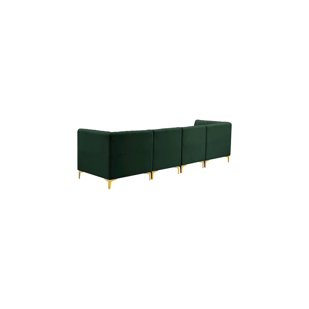 Alina Green Velvet Modular Sofa. Picture 4