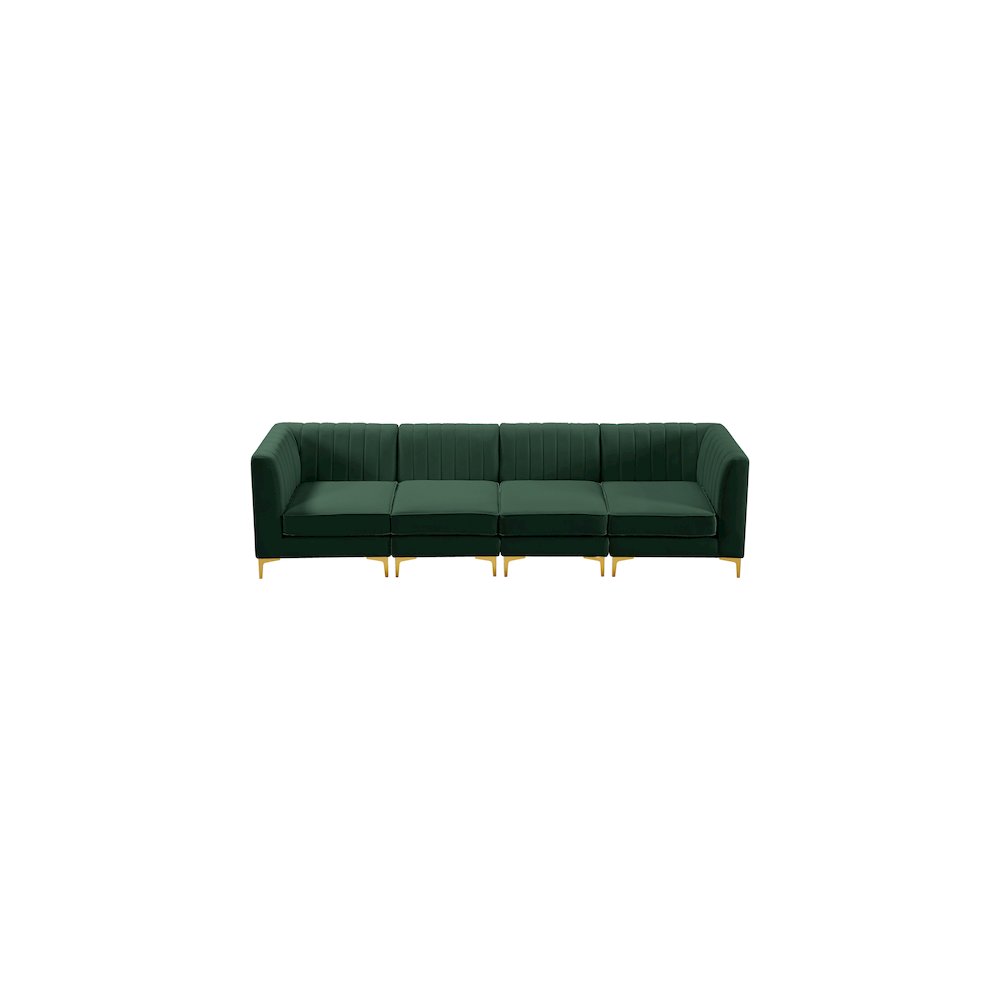 Alina Green Velvet Modular Sofa. Picture 6