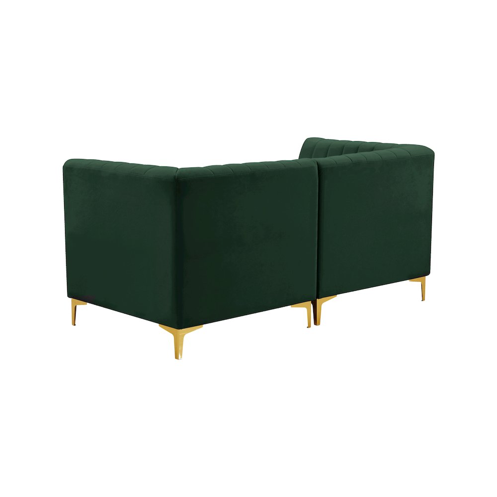Alina Green Velvet Modular Sofa. Picture 4