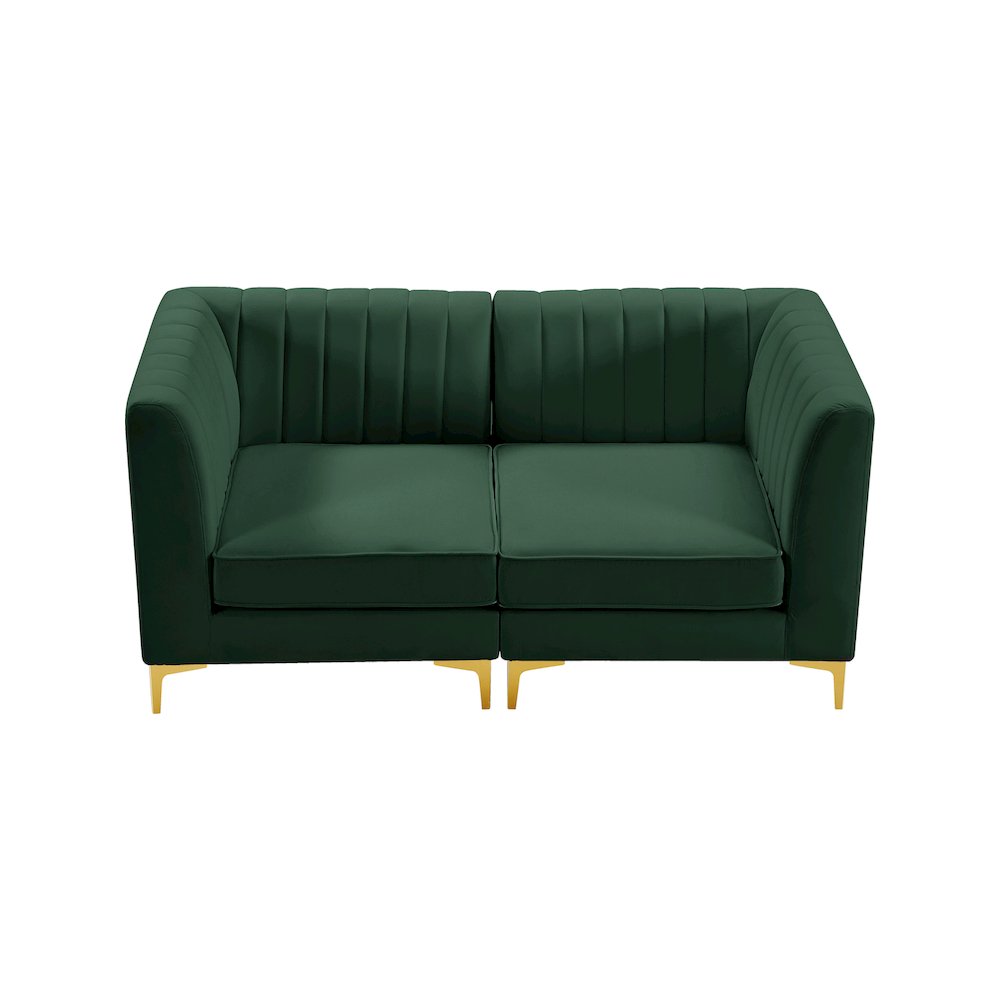 Alina Green Velvet Modular Sofa. Picture 6