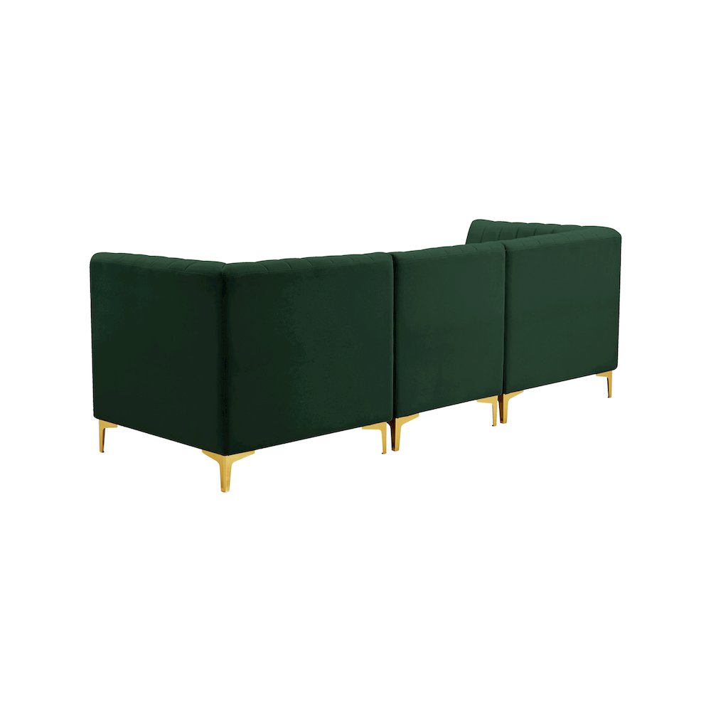 Alina Green Velvet Modular Sofa. Picture 4