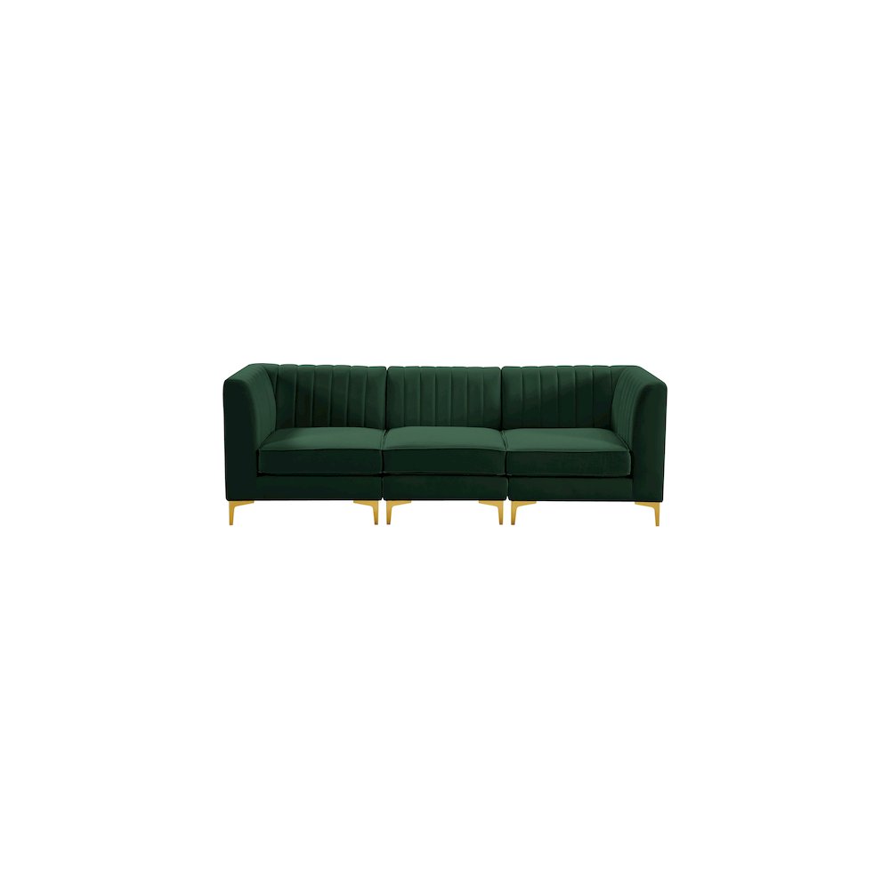 Alina Green Velvet Modular Sofa. Picture 5