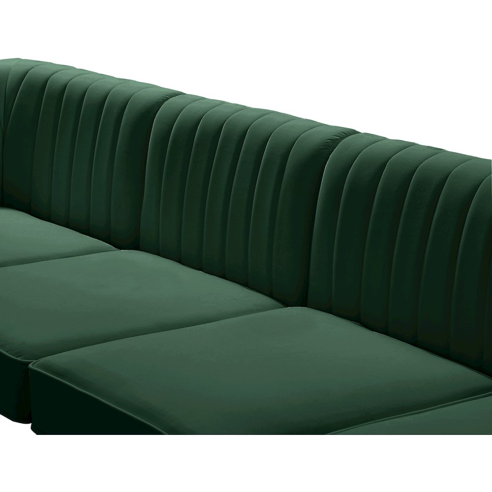 Alina Green Velvet Modular Sectional. Picture 7