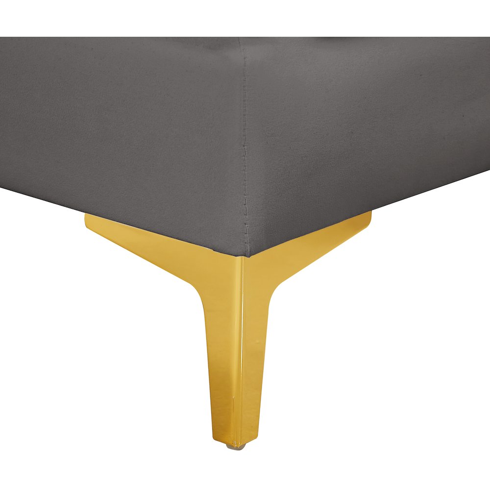 Alina Grey Velvet Armless Chair. Picture 14