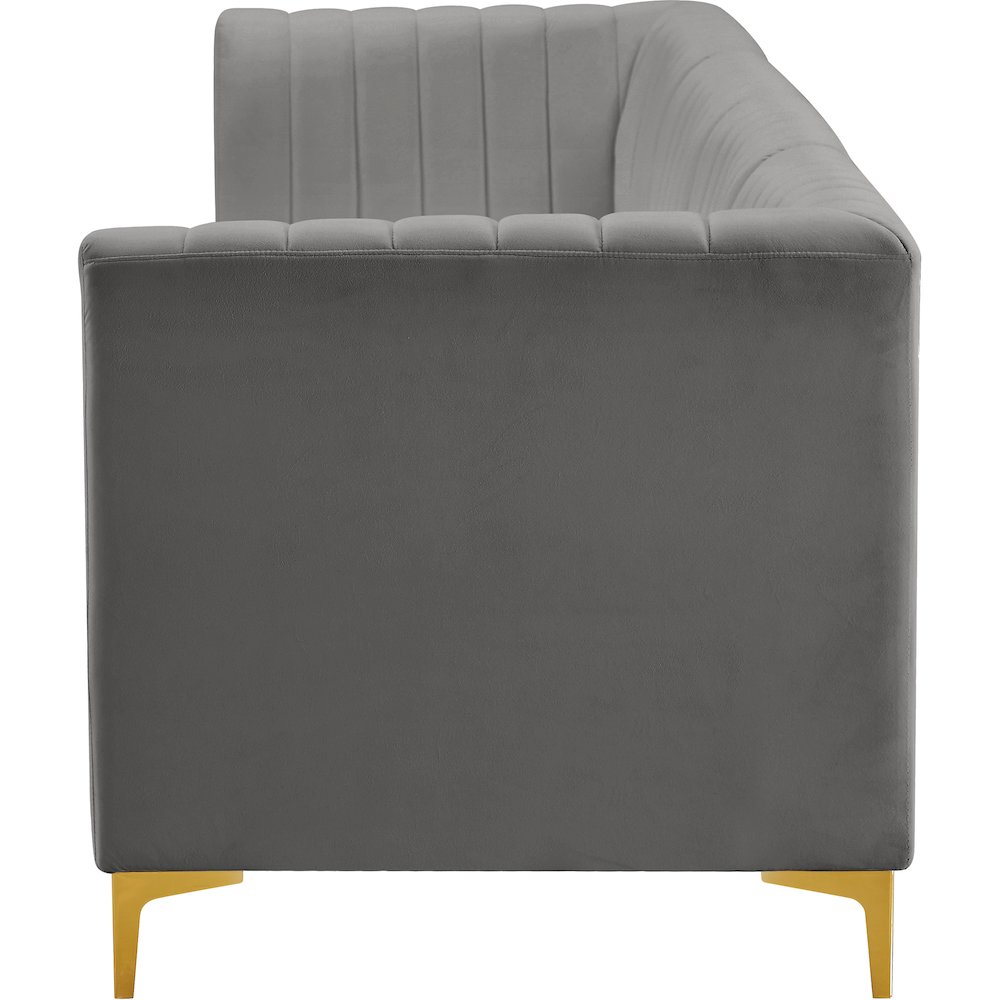 Alina Grey Velvet Modular Sofa. Picture 7