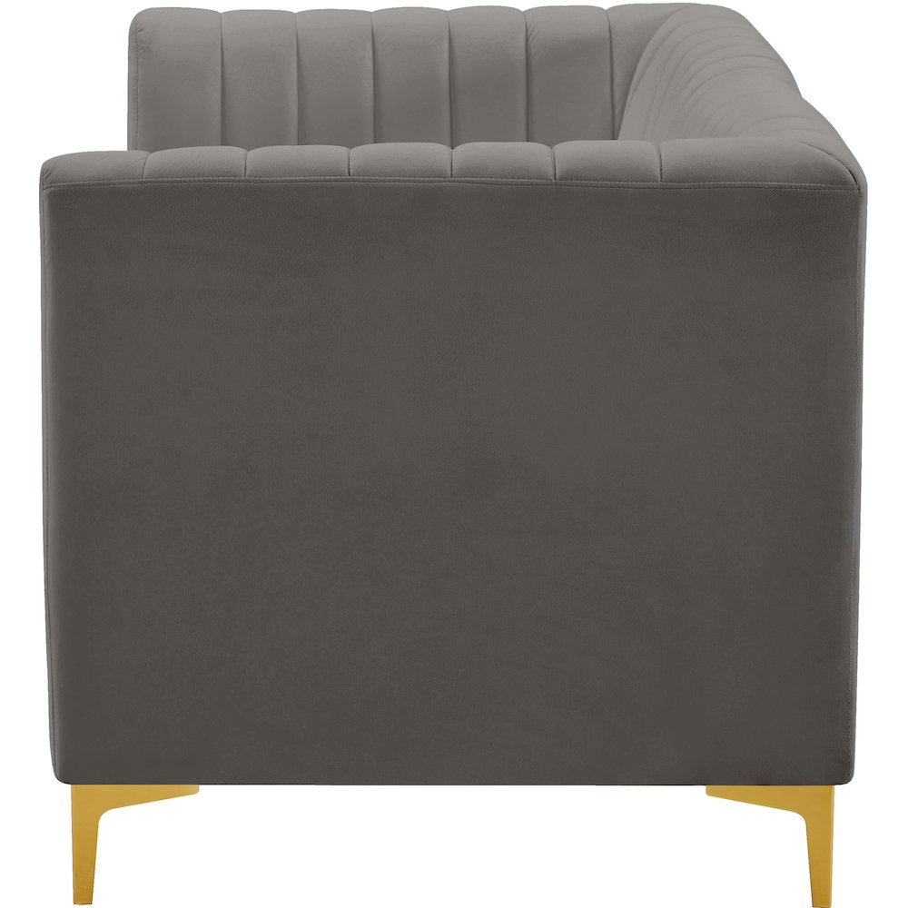 Alina Grey Velvet Modular Sofa. Picture 7