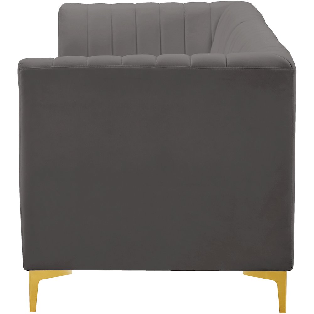 Alina Grey Velvet Modular Sofa. Picture 7