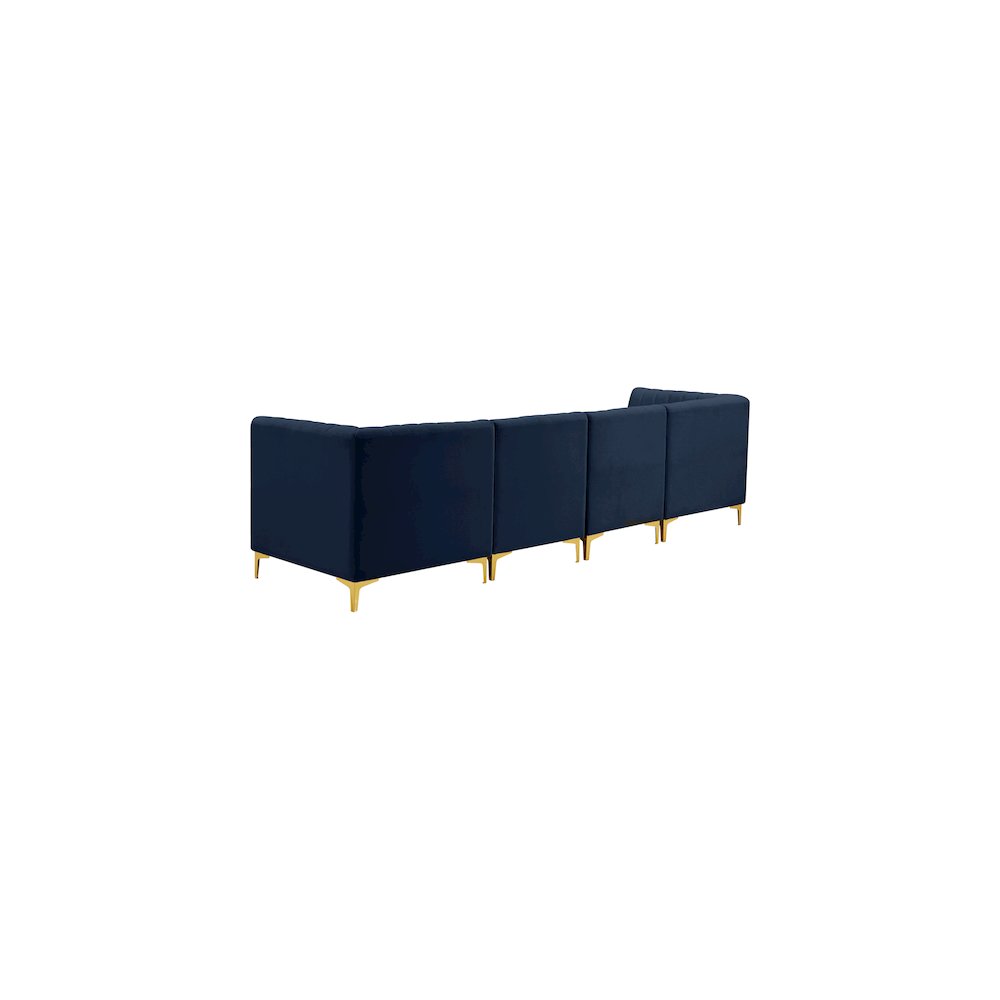 Alina Navy Velvet Modular Sofa. Picture 4