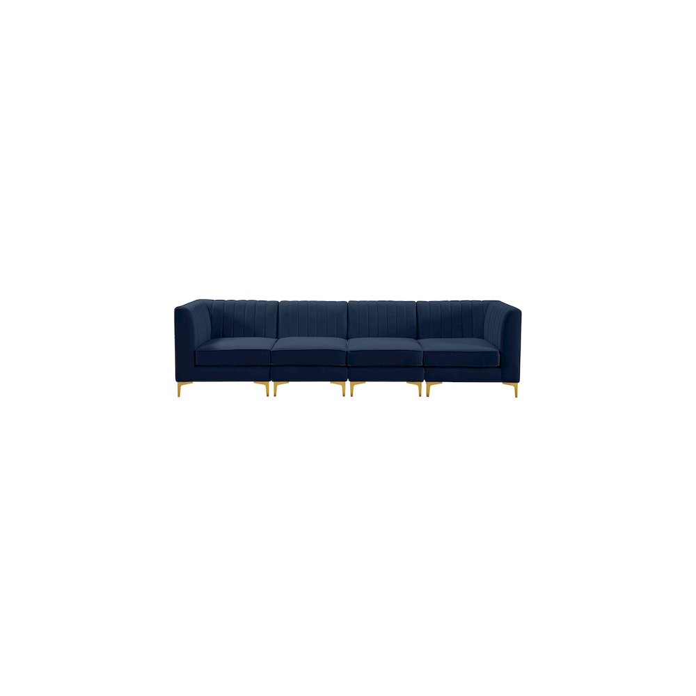 Alina Navy Velvet Modular Sofa. Picture 5