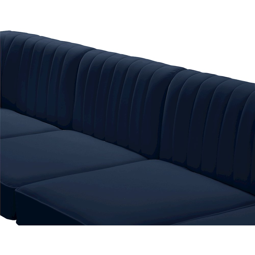 Alina Navy Velvet Modular Sofa. Picture 11