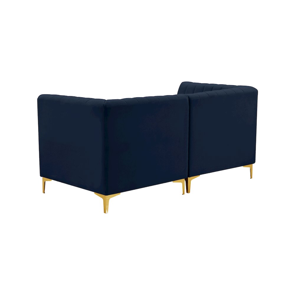 Alina Navy Velvet Modular Sofa. Picture 4