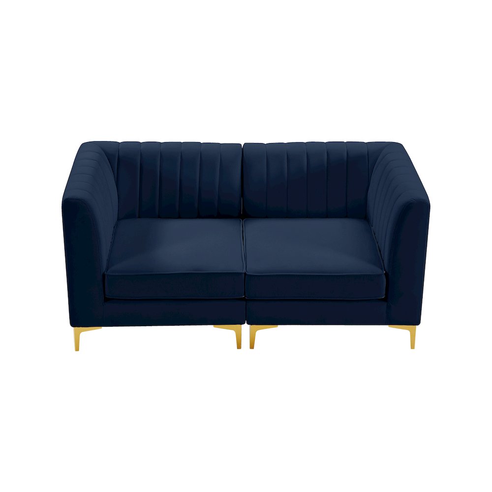 Alina Navy Velvet Modular Sofa. Picture 6
