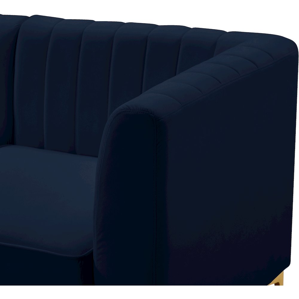 Alina Navy Velvet Modular Sofa. Picture 8