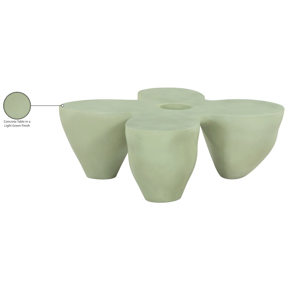 Fiore Green Concrete Indoor/Outdoor Coffee Table. Picture 9