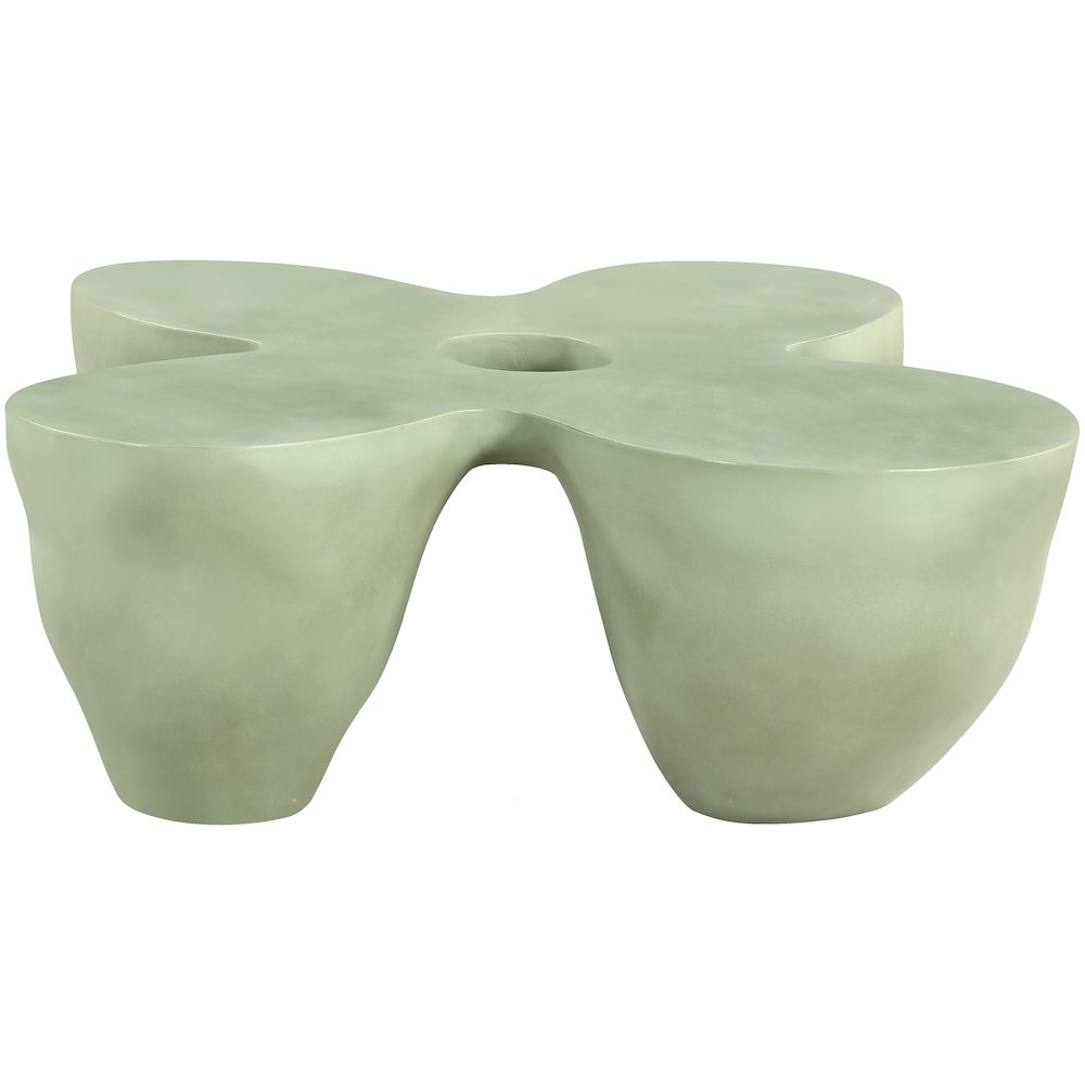 Fiore Green Concrete Indoor/Outdoor Coffee Table. Picture 2