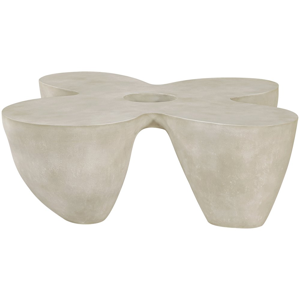Fiore Beige Concrete Indoor/Outdoor Coffee Table. Picture 3
