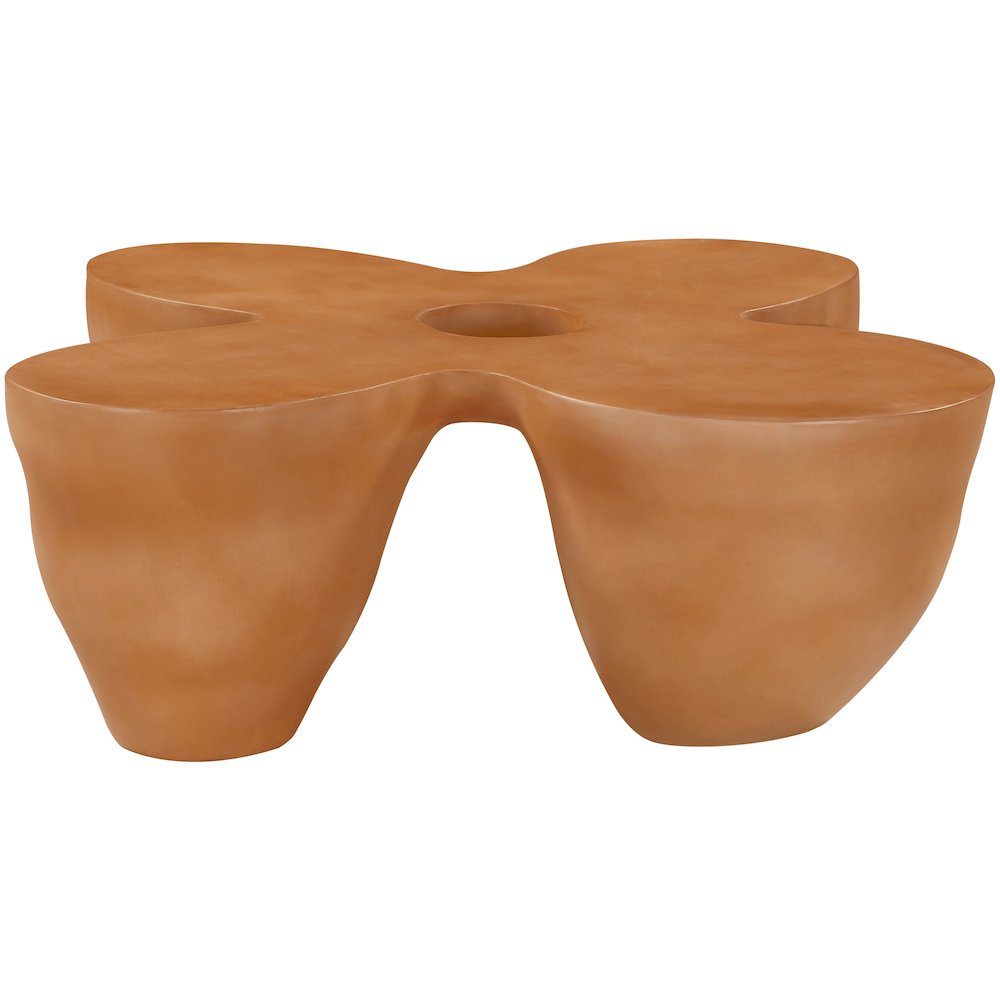 Fiore Terracotta Concrete Indoor/Outdoor Coffee Table. Picture 2