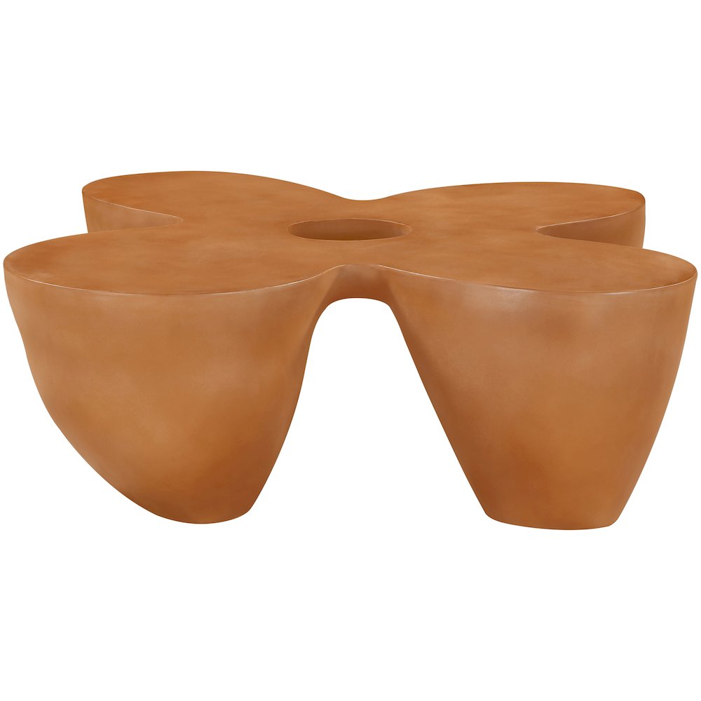Fiore Terracotta Concrete Indoor/Outdoor Coffee Table. Picture 3