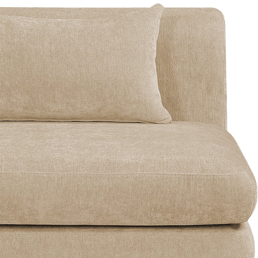 Stellar 152" Beige Chenille Fabric Upholstered 4pc. Modular Sofa. Picture 4