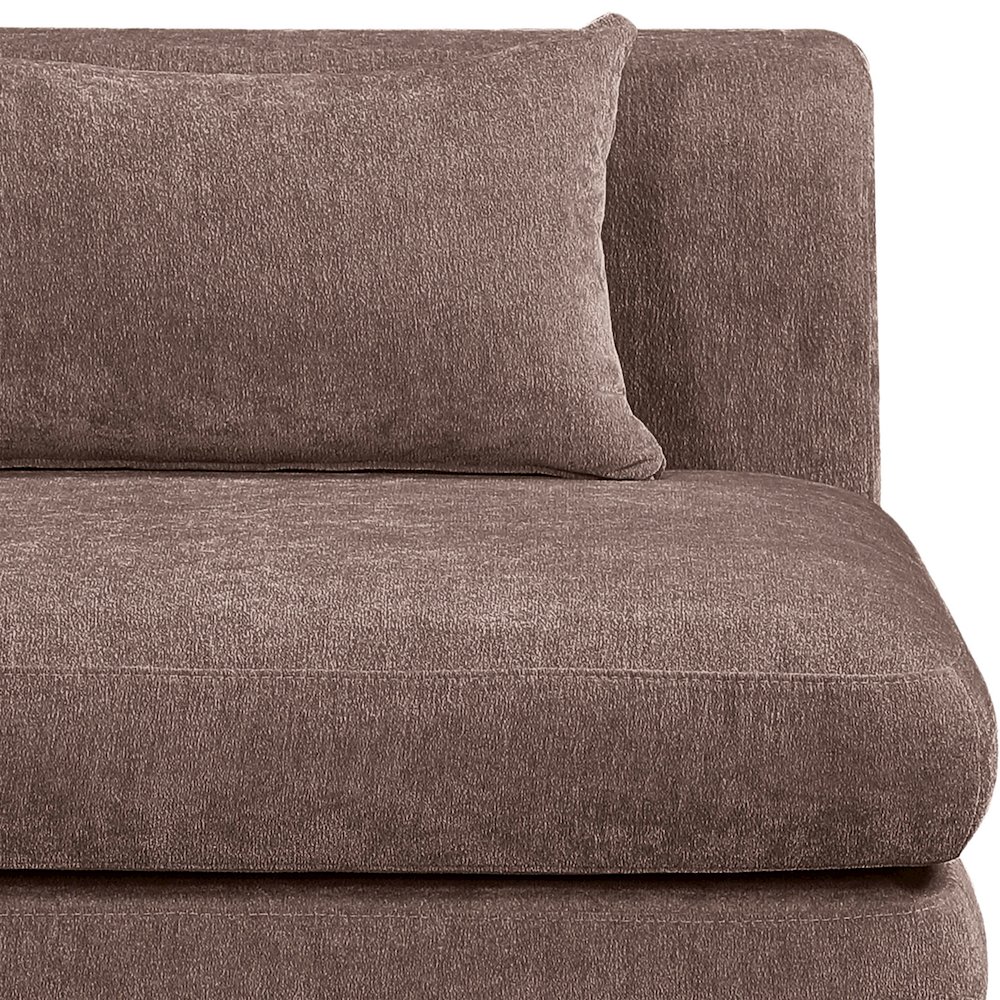 Stellar 152" Brown Chenille Fabric Upholstered 4pc. Modular Sofa. Picture 4