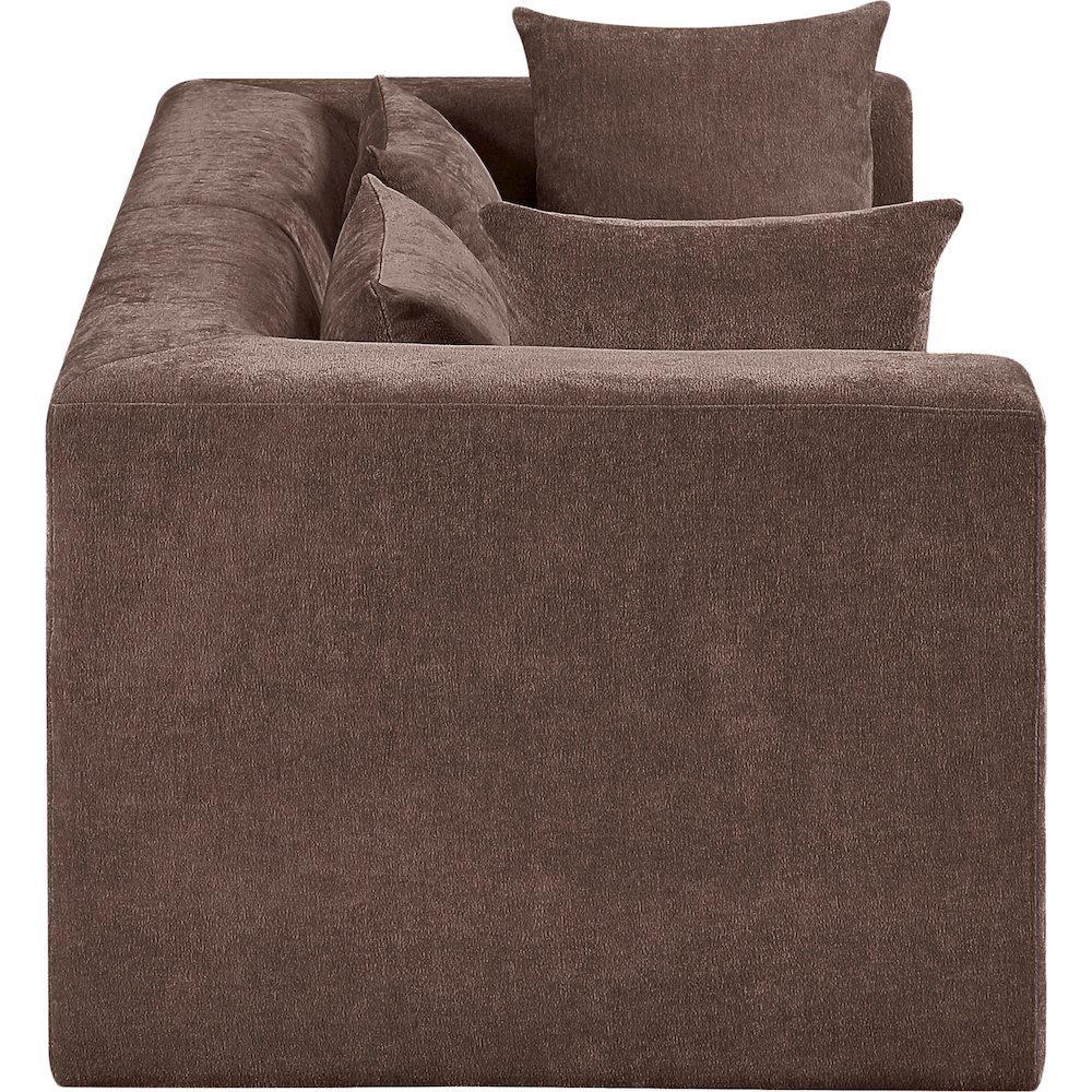 Stellar 76" Brown Chenille Fabric Upholstered 2pc. Modular Loveseat. Picture 8