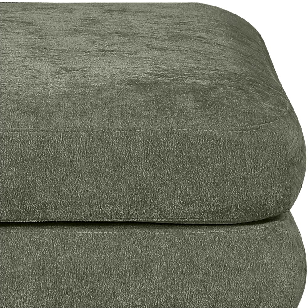 Stellar Green Chenille Fabric Upholstered Modular Ottoman. Picture 2