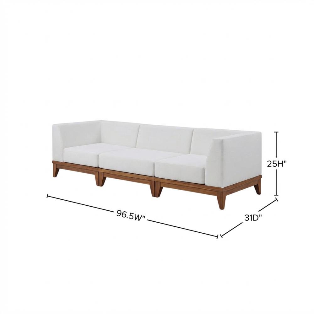 Contemporary White Fabric Outdoor Modular Sofa For Patio</S>. Picture 7