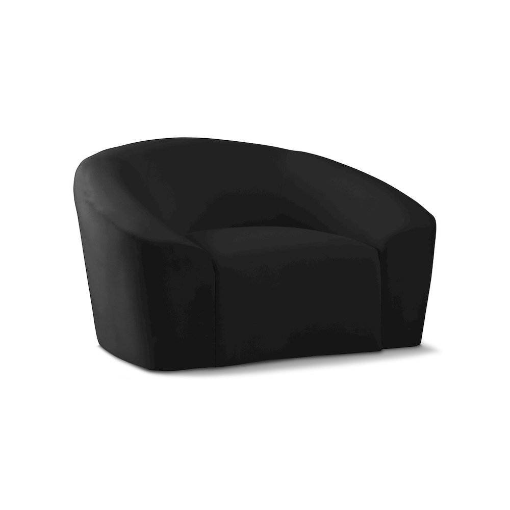 Riley Black Velvet Chair. Picture 1