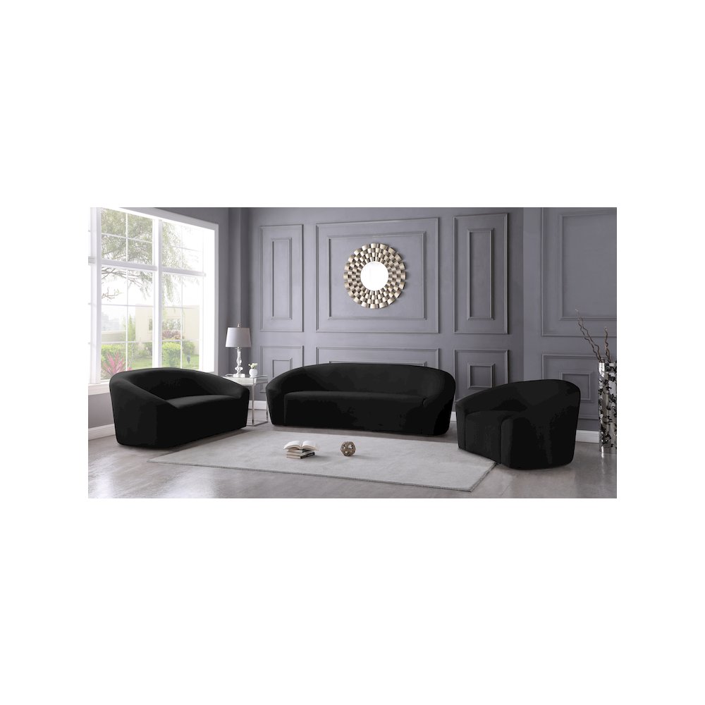 Riley Black Velvet Chair. Picture 6