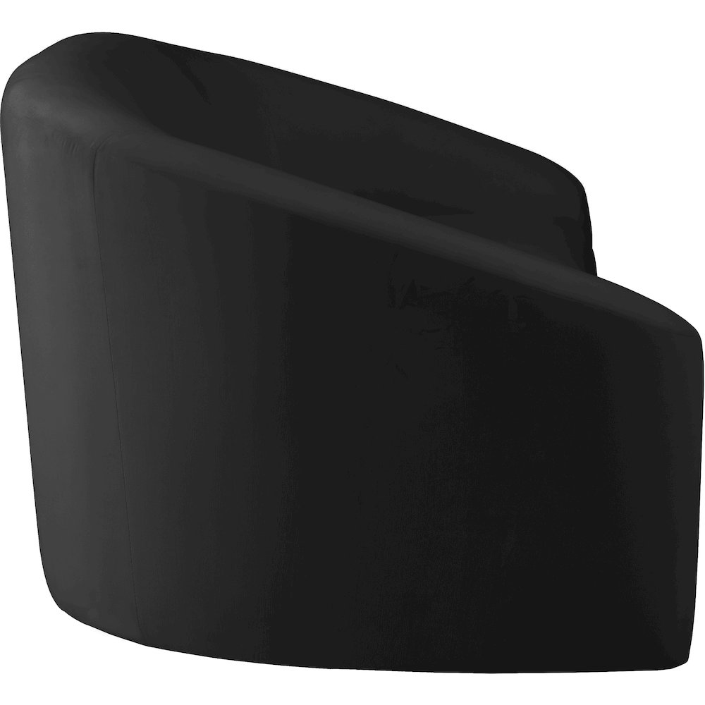Riley Black Velvet Loveseat. Picture 3