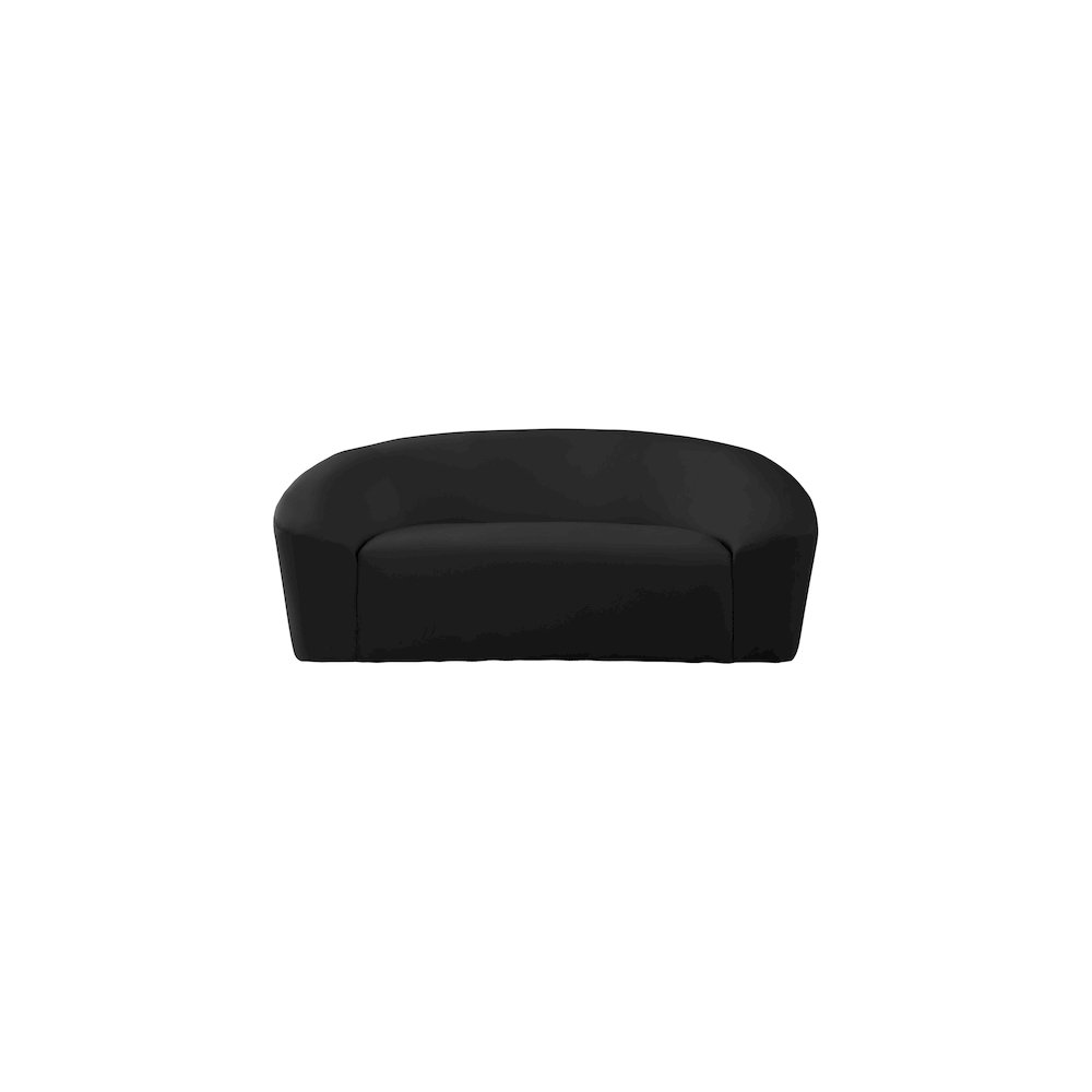 Riley Black Velvet Loveseat. Picture 4