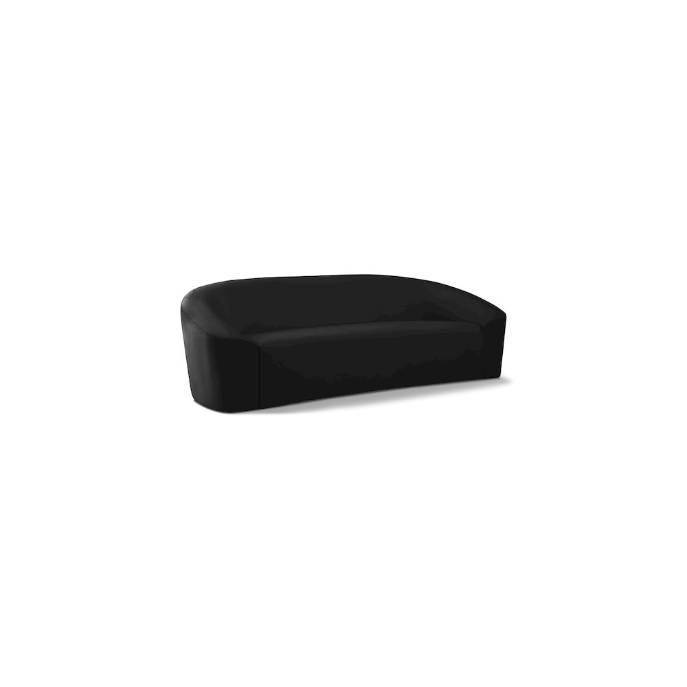 Riley Black Velvet Sofa. Picture 1