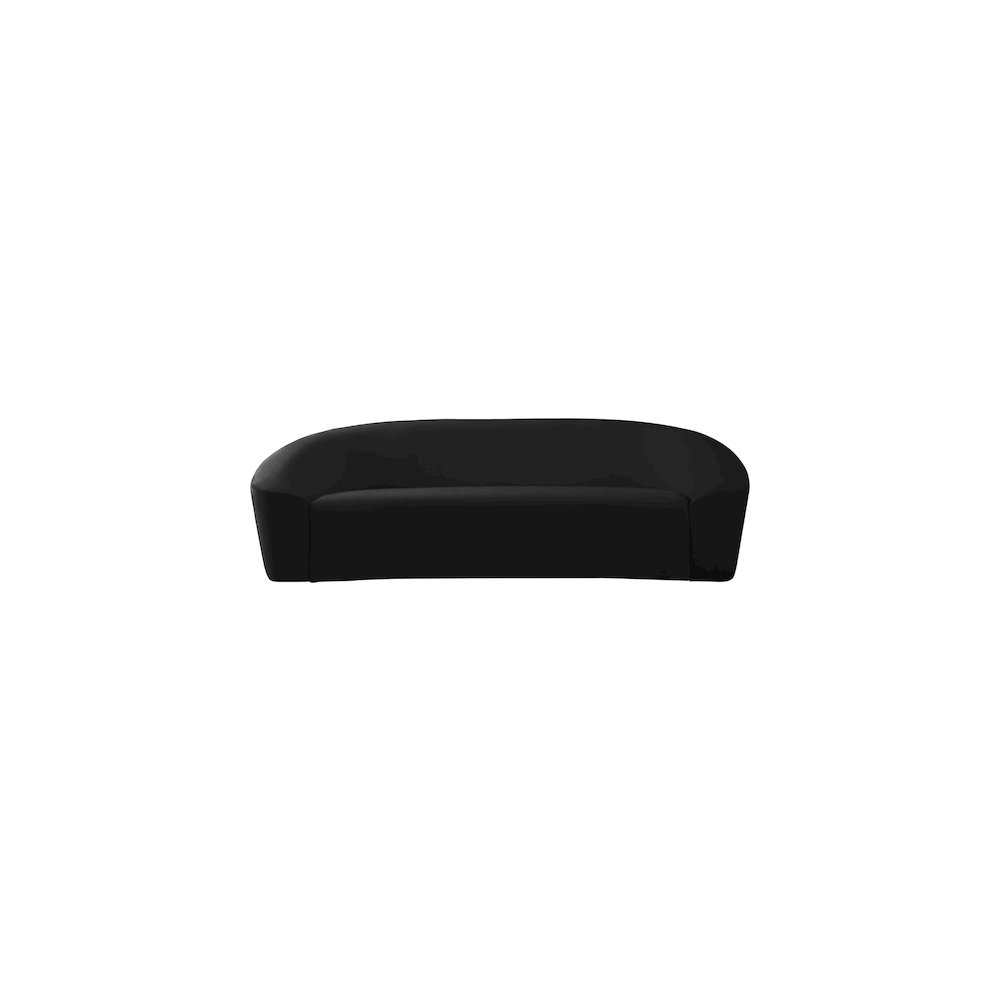 Riley Black Velvet Sofa. Picture 4