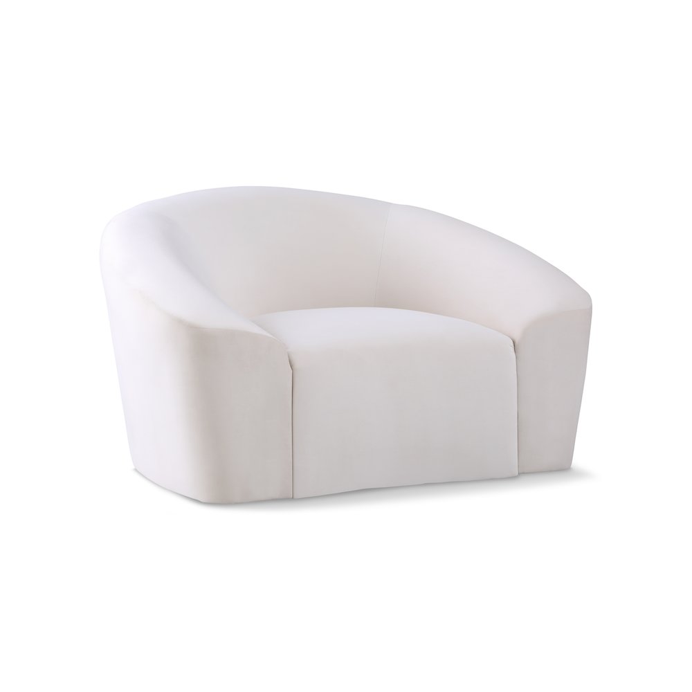 Riley Cream Velvet Chair. Picture 1