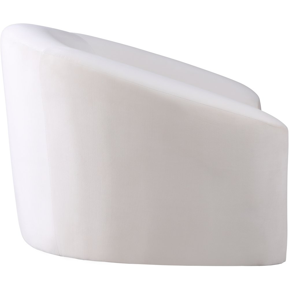 Riley Cream Velvet Chair. Picture 3