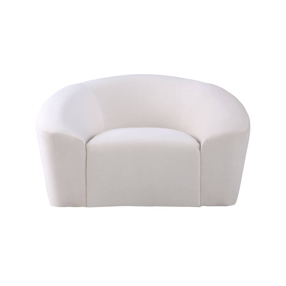 Riley Cream Velvet Chair. Picture 4