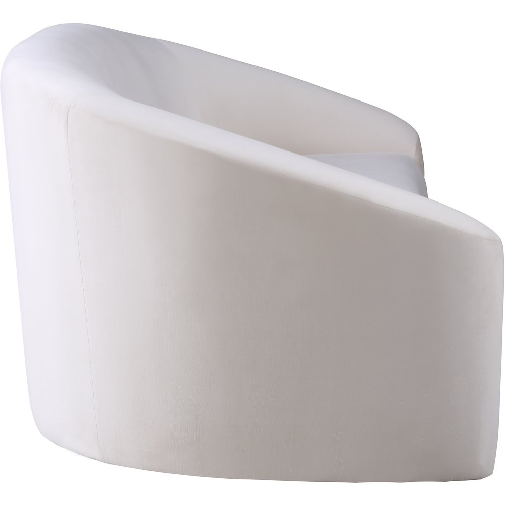 Riley Cream Velvet Loveseat. Picture 3