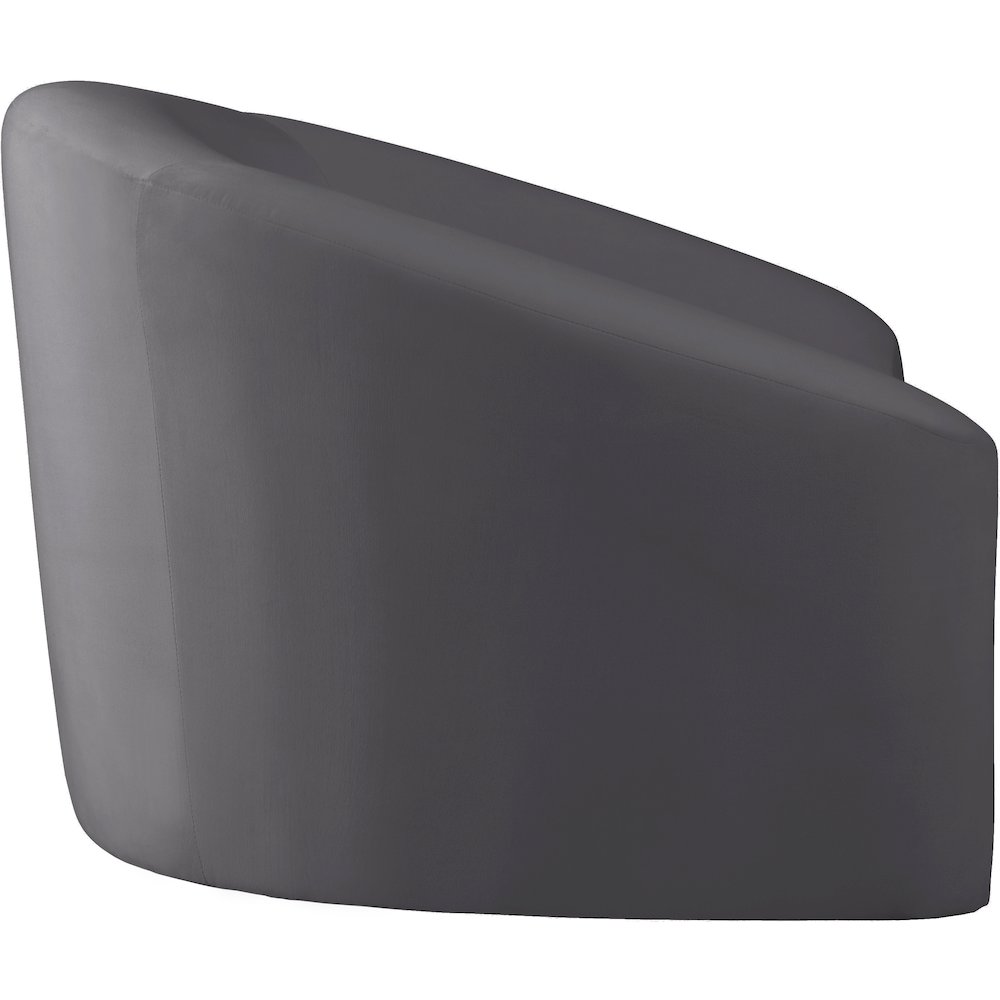 Riley Grey Velvet Chair. Picture 3