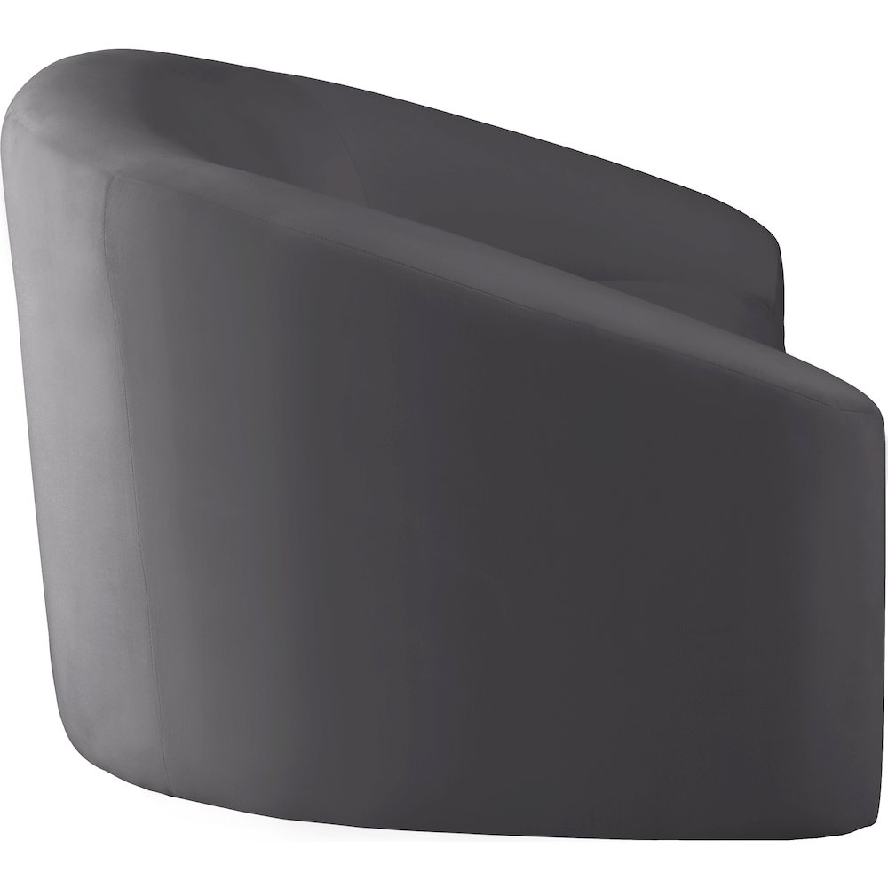 Riley Grey Velvet Sofa. Picture 3