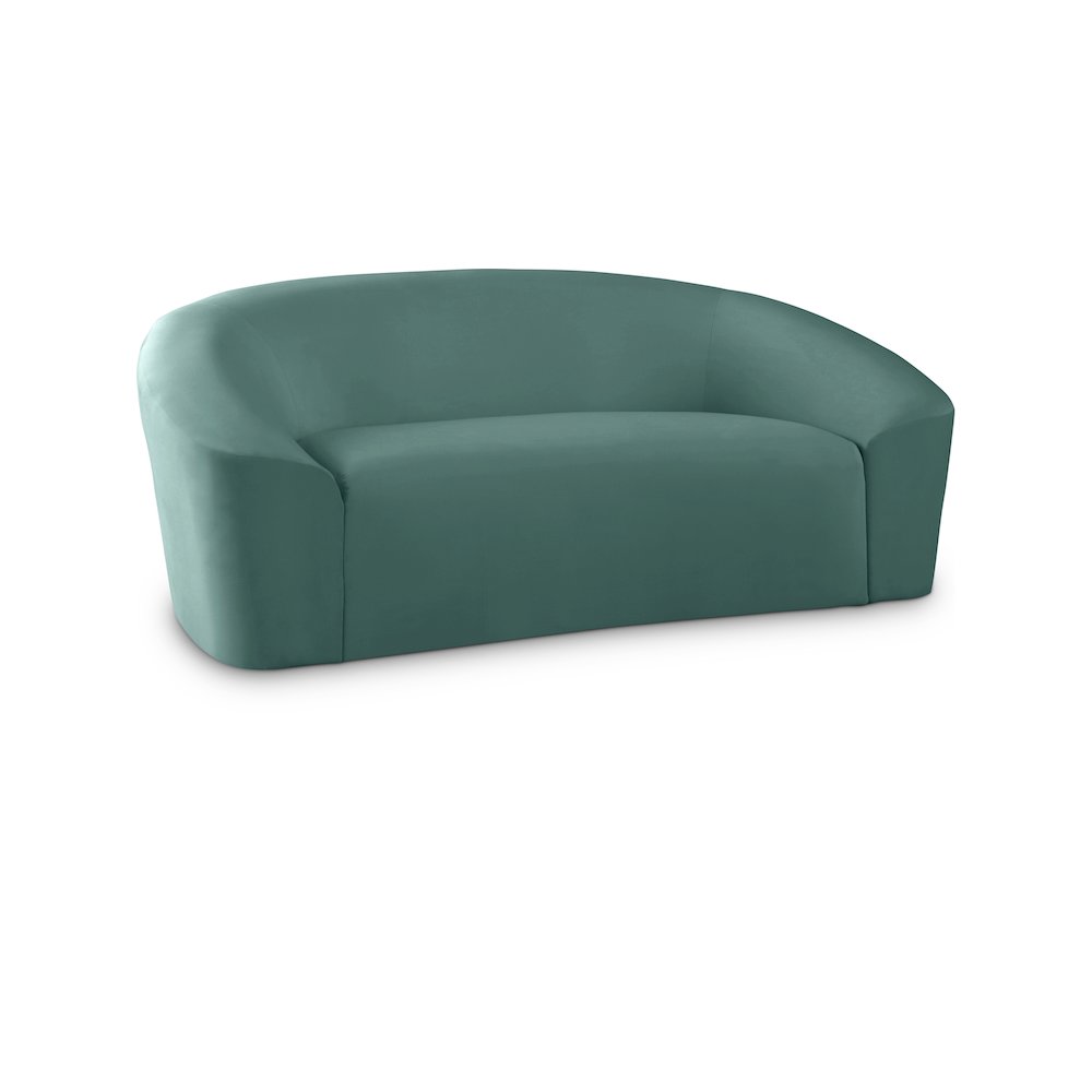 Riley Mint Velvet Loveseat. Picture 1